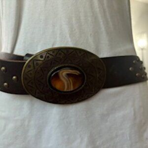 Vintage Brown leather belt